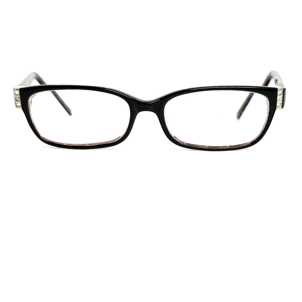Bulova Penza Eyeglasses Frame Womens Black Red Plastic Full Rim 51-16-140 H18169